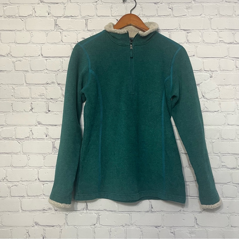 KUHL Alyssa 1/4 Zip Fleece Pullover Size Medium Warm Outdoor Sweater Jacket - Picture 2 of 8